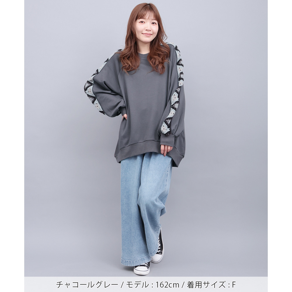 クロシェラインスリーブプルオーバー6