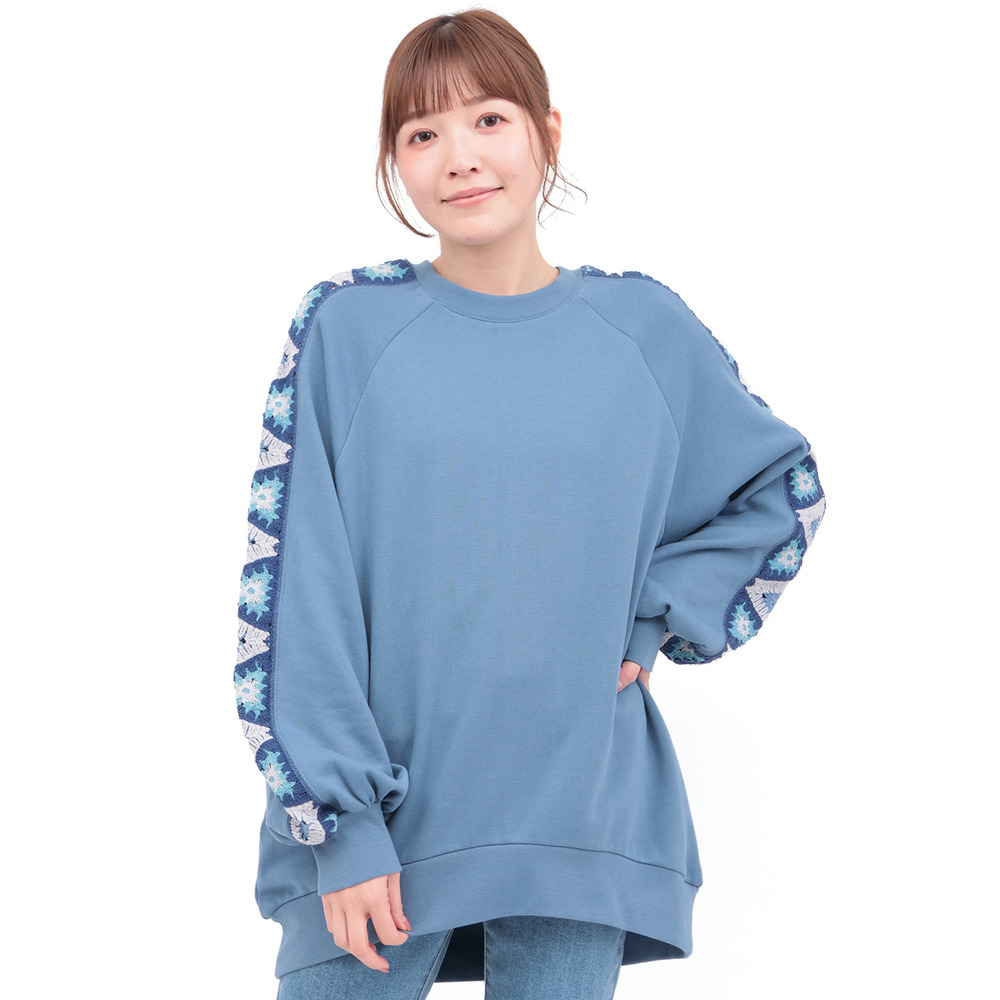 クロシェラインスリーブプルオーバー9