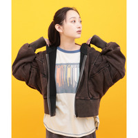 Orale! 裏毛ケミカル切替ジップパーカー