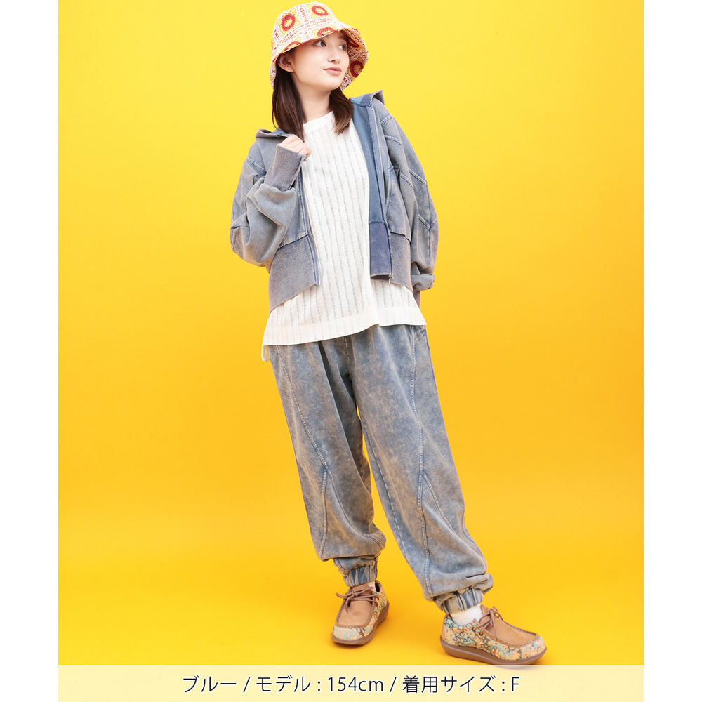 Orale! 裏毛ケミカル切替ジップパーカー1