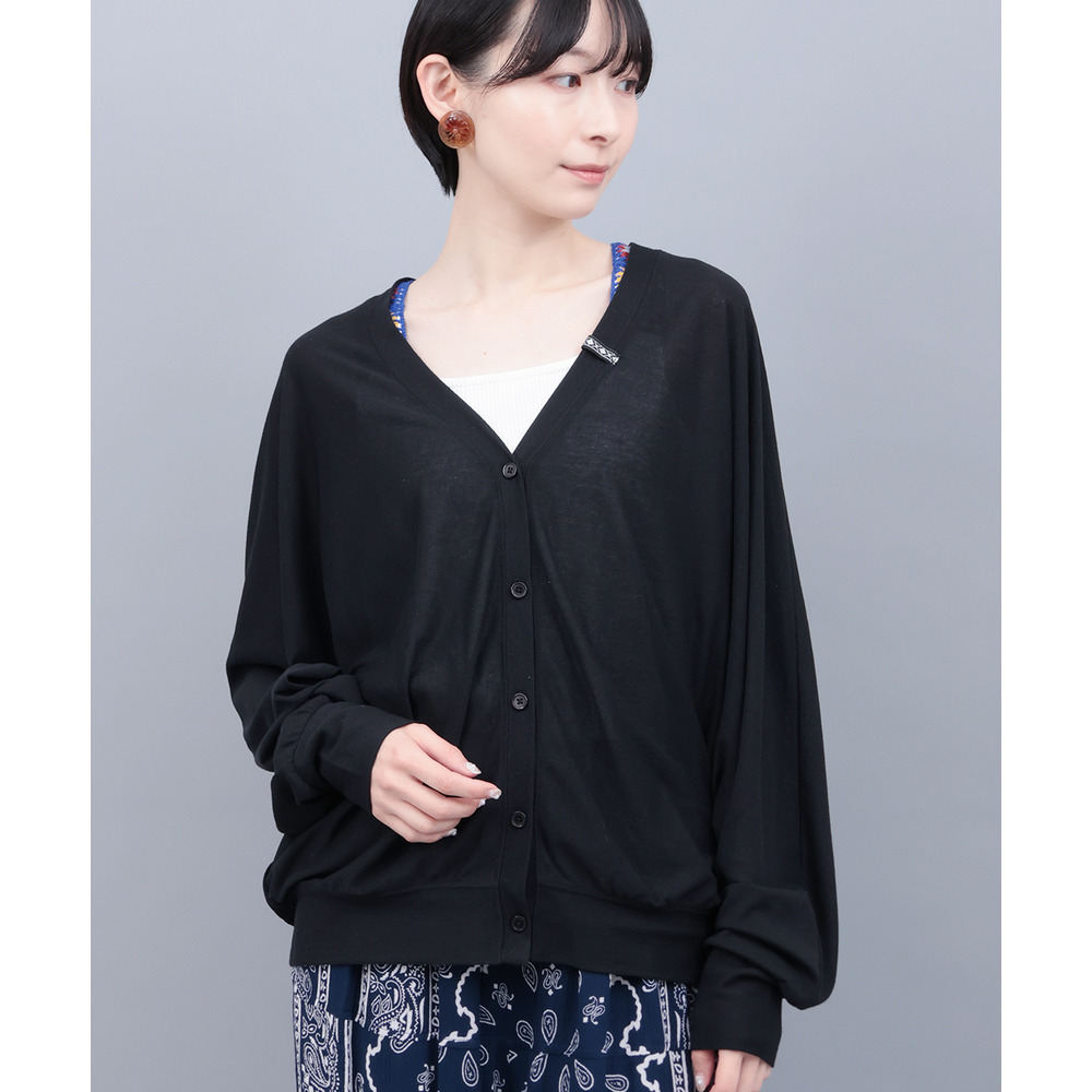 UVカット梨地ドルマンカーディガン