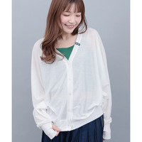 UVカット梨地ドルマンカーディガン