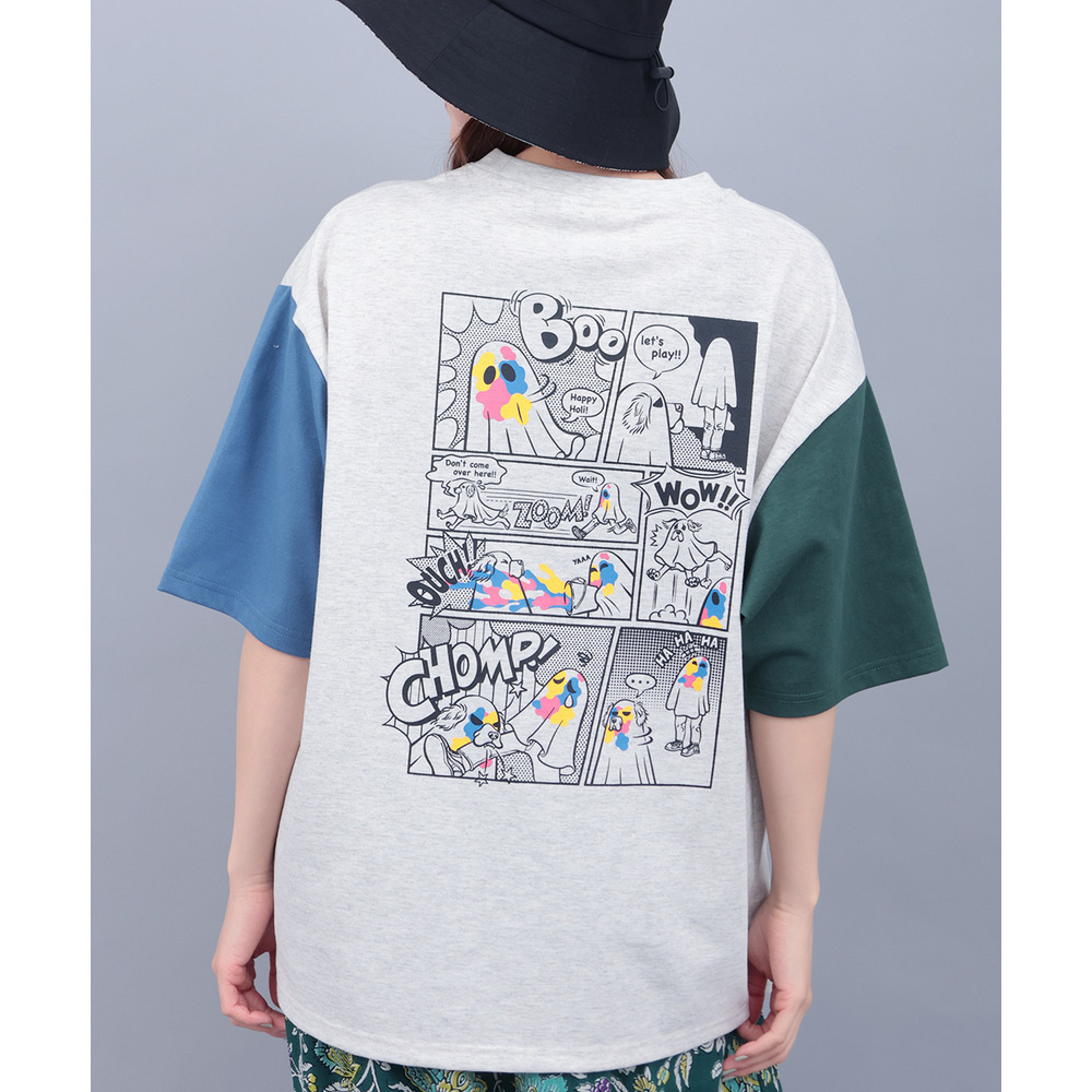ホーリーおばけコミックプリントTシャツ