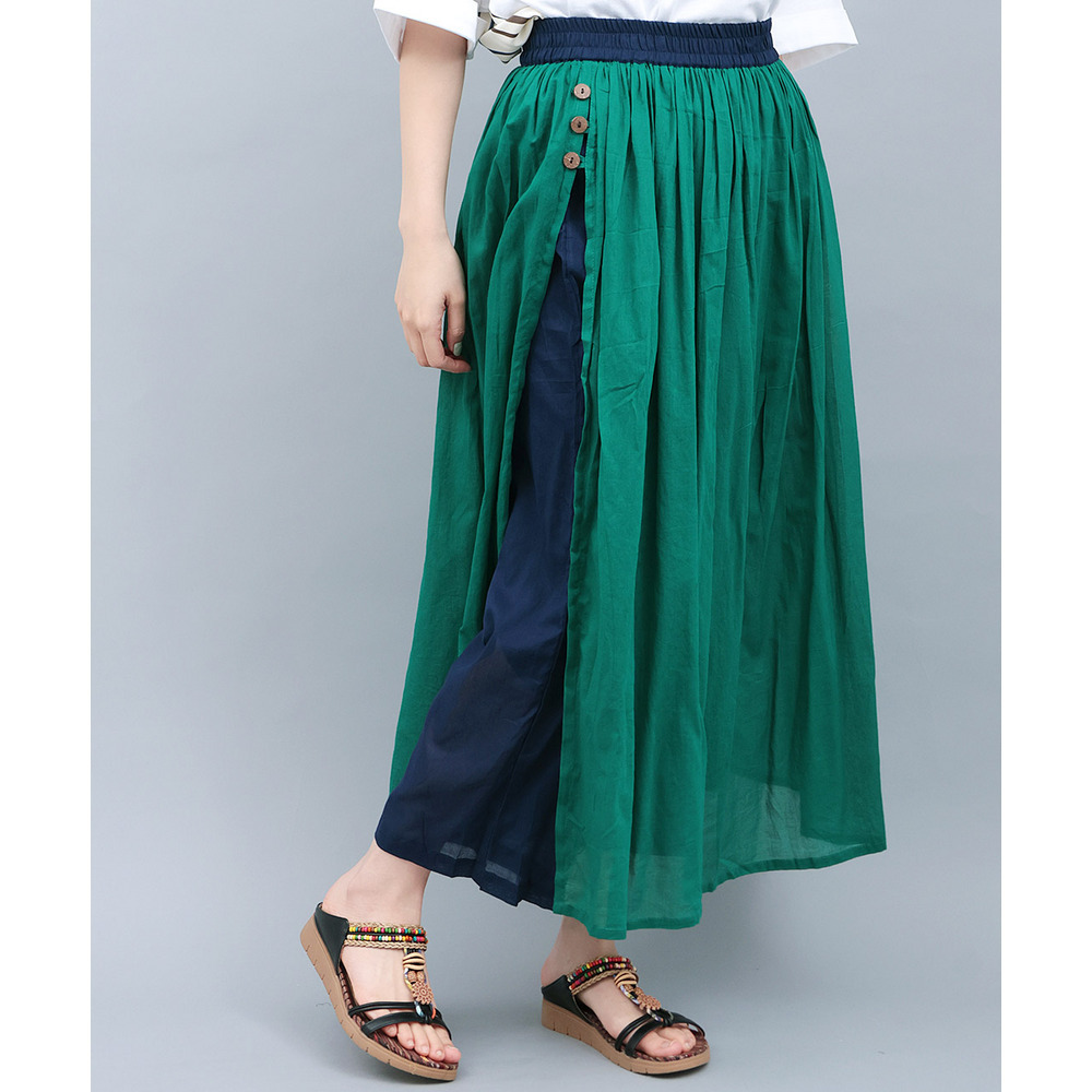 バイカラーパンツスカート