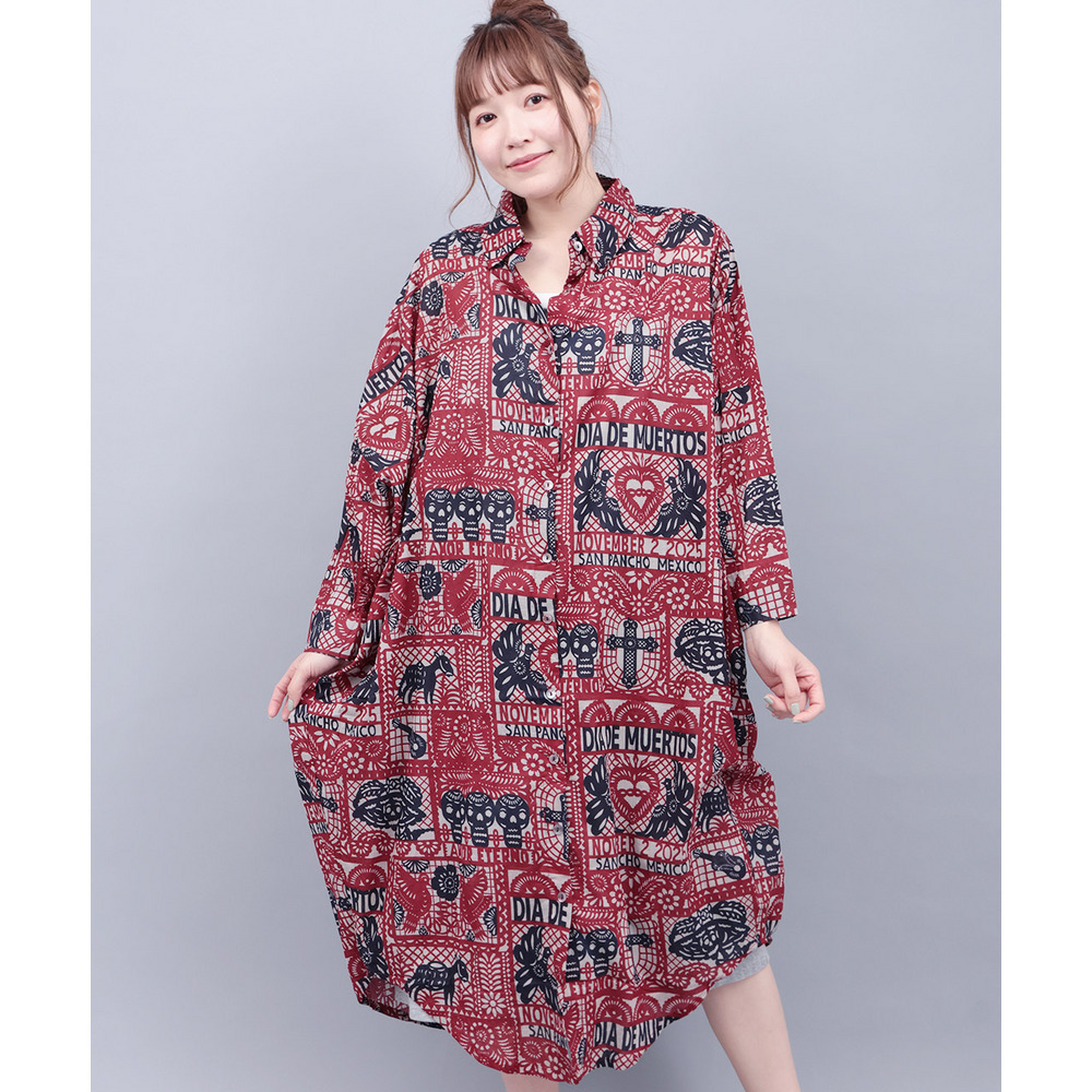 パペルピカドプリントワンピース