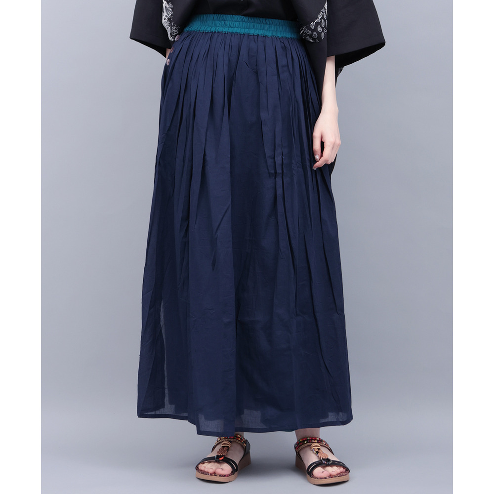 ロングバイカラーパンツスカート