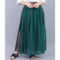 ロングバイカラーパンツスカート