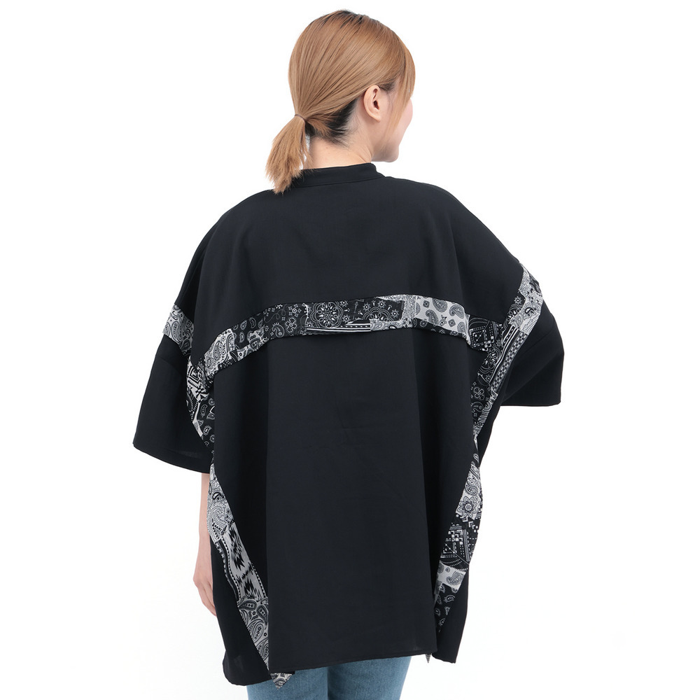 柄ライン切替シャツ12