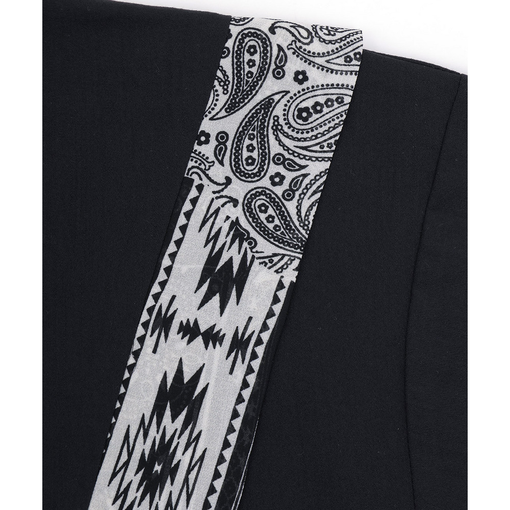 柄ライン切替シャツ17