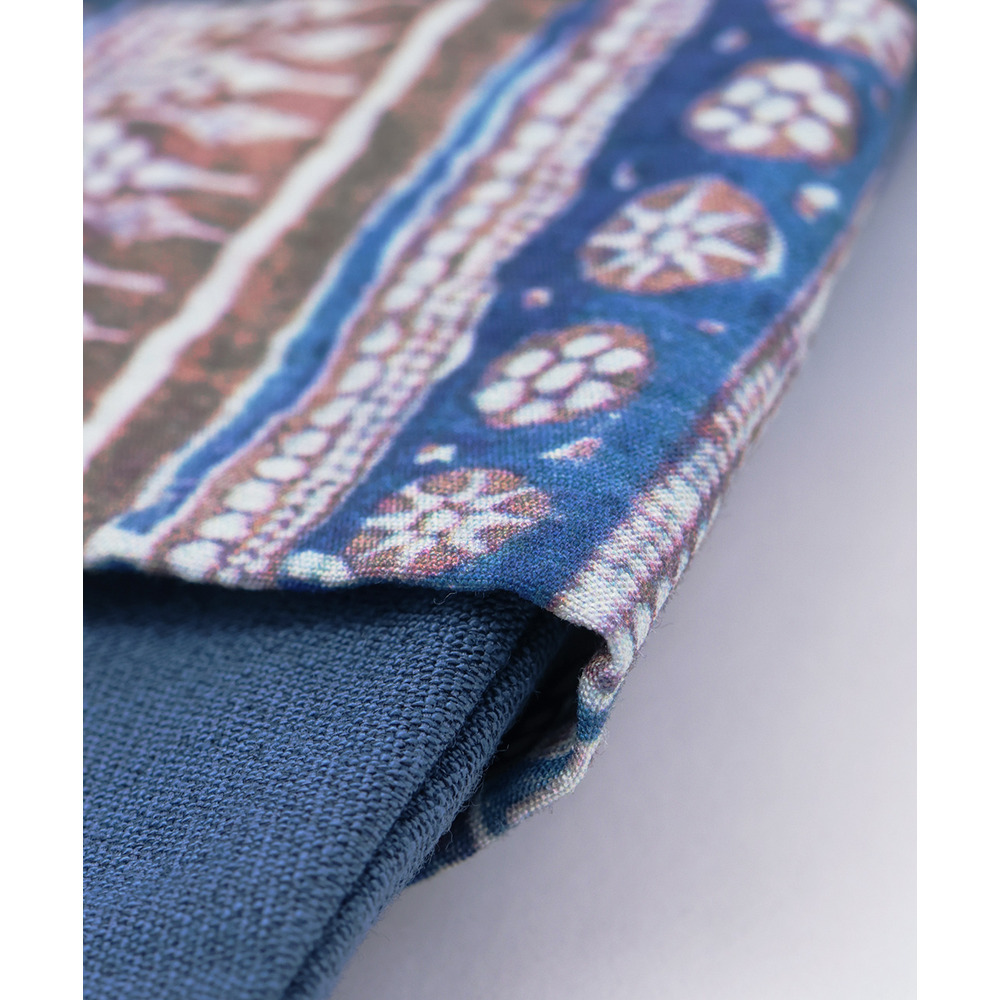 柄ライン切替シャツ18