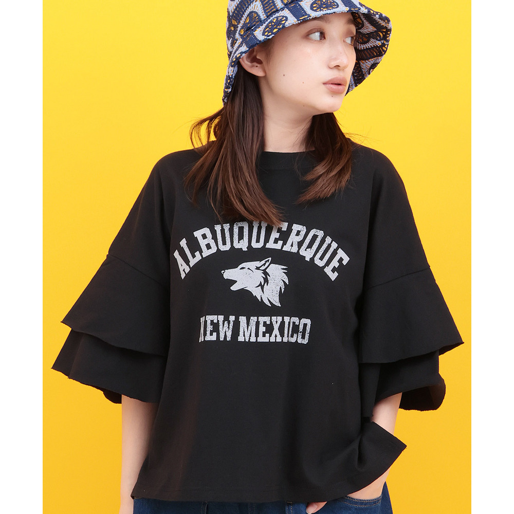 Orale! ラッフルスリーブTシャツ