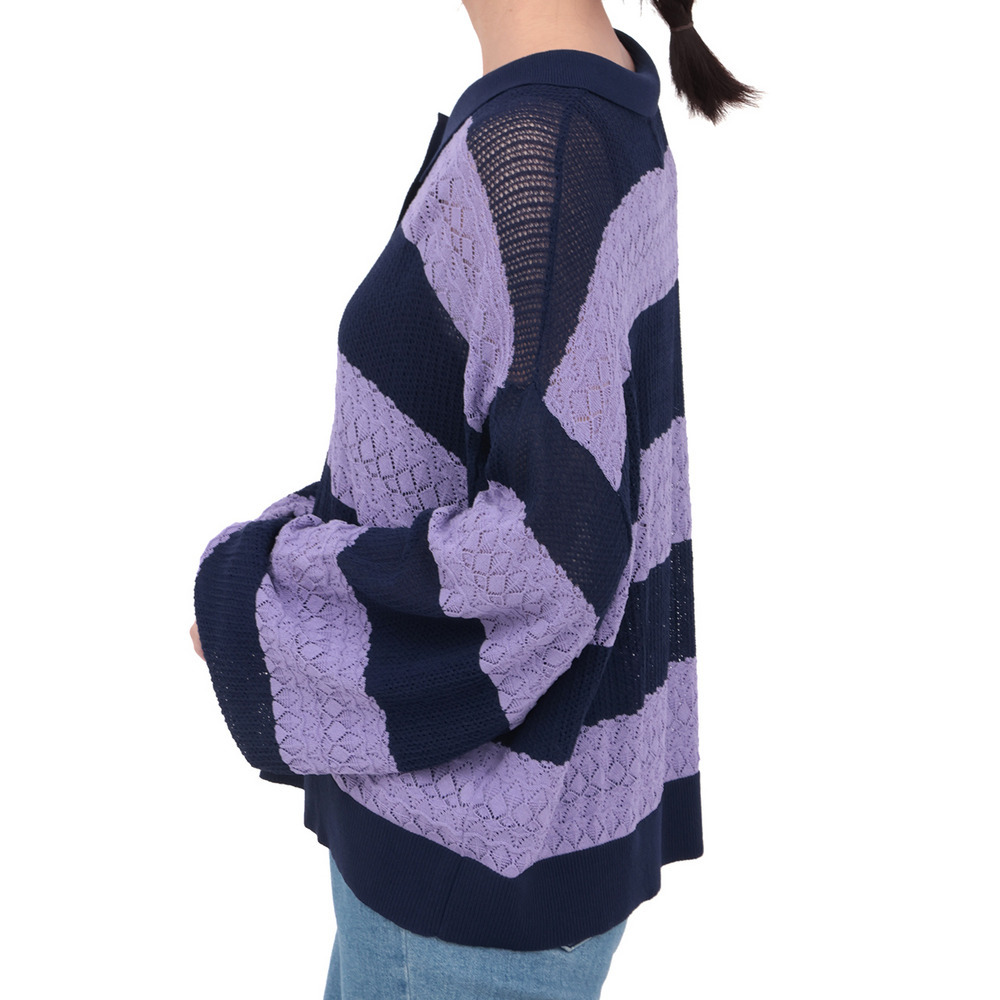 Orale! 透かし編みボーダーニットプルオーバー10