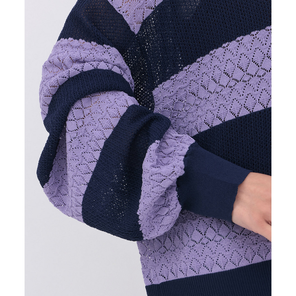 Orale! 透かし編みボーダーニットプルオーバー13