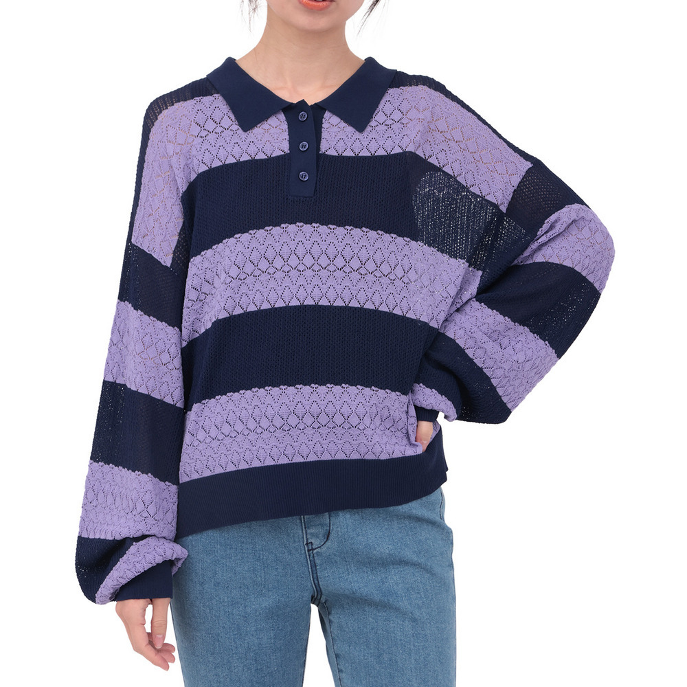 Orale! 透かし編みボーダーニットプルオーバー9