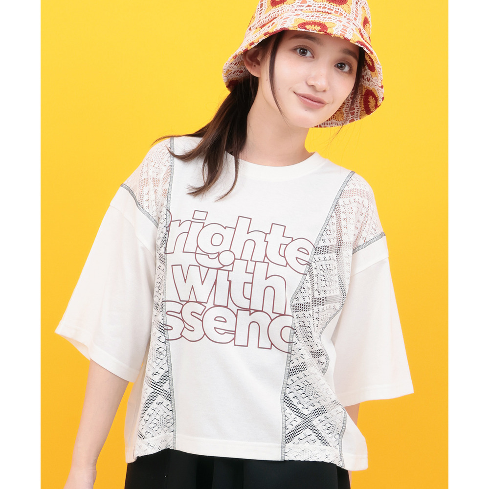 Orale! レースコンビプリントTシャツ1