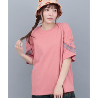 バンダナスリーブ刺繍Tシャツ