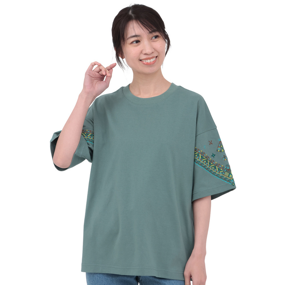バンダナスリーブ刺繍Tシャツ11