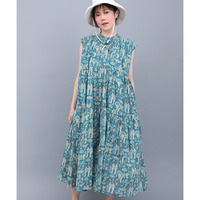 コットンボイルエジプト総柄ワンピース