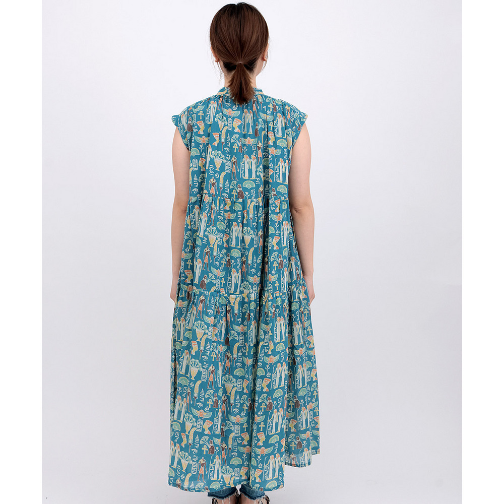 コットンボイルエジプト総柄ワンピース8