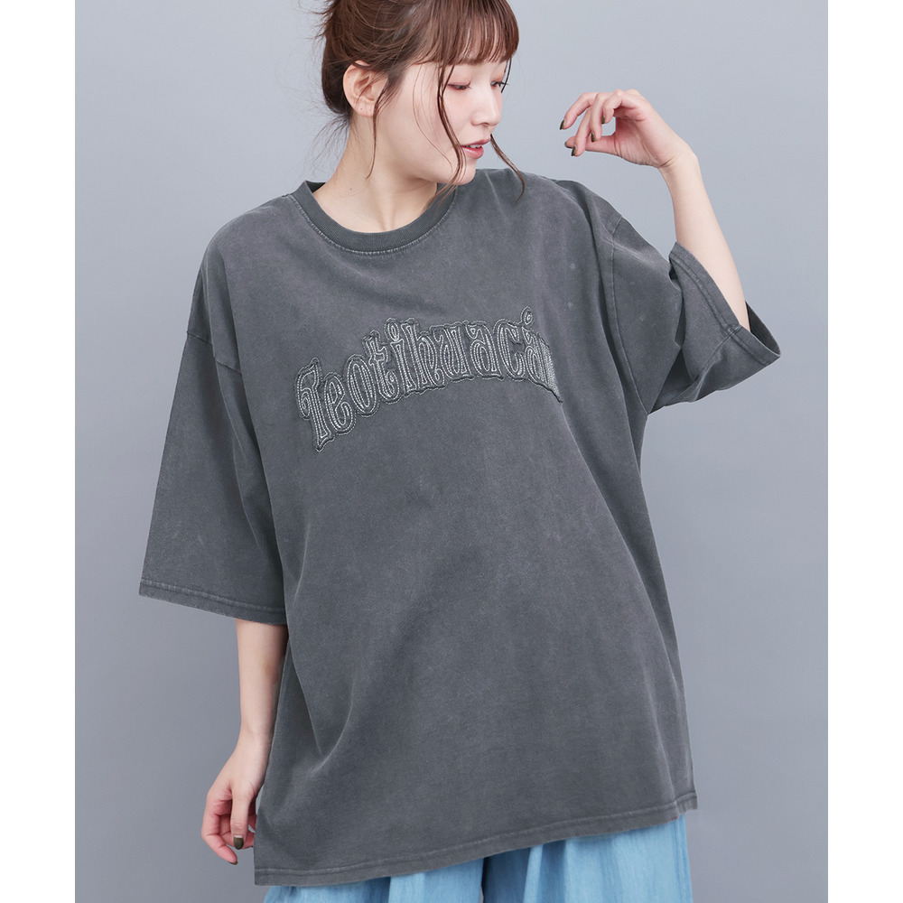 ロゴパッチスノーウォッシュビッグTシャツ