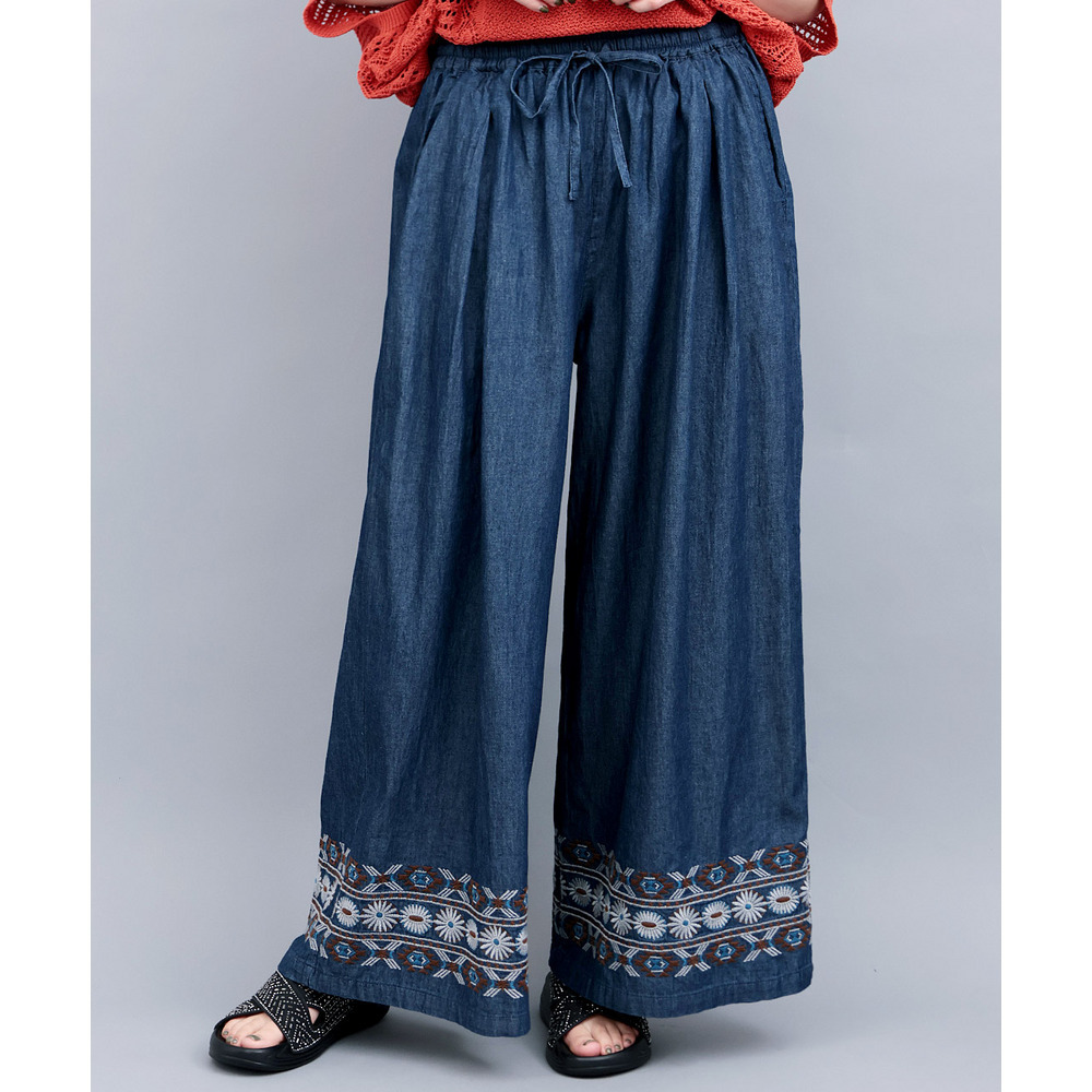 ネイティブシルバー刺繍パンツ4