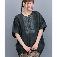 ネイティブシルバー刺繍プルオーバー