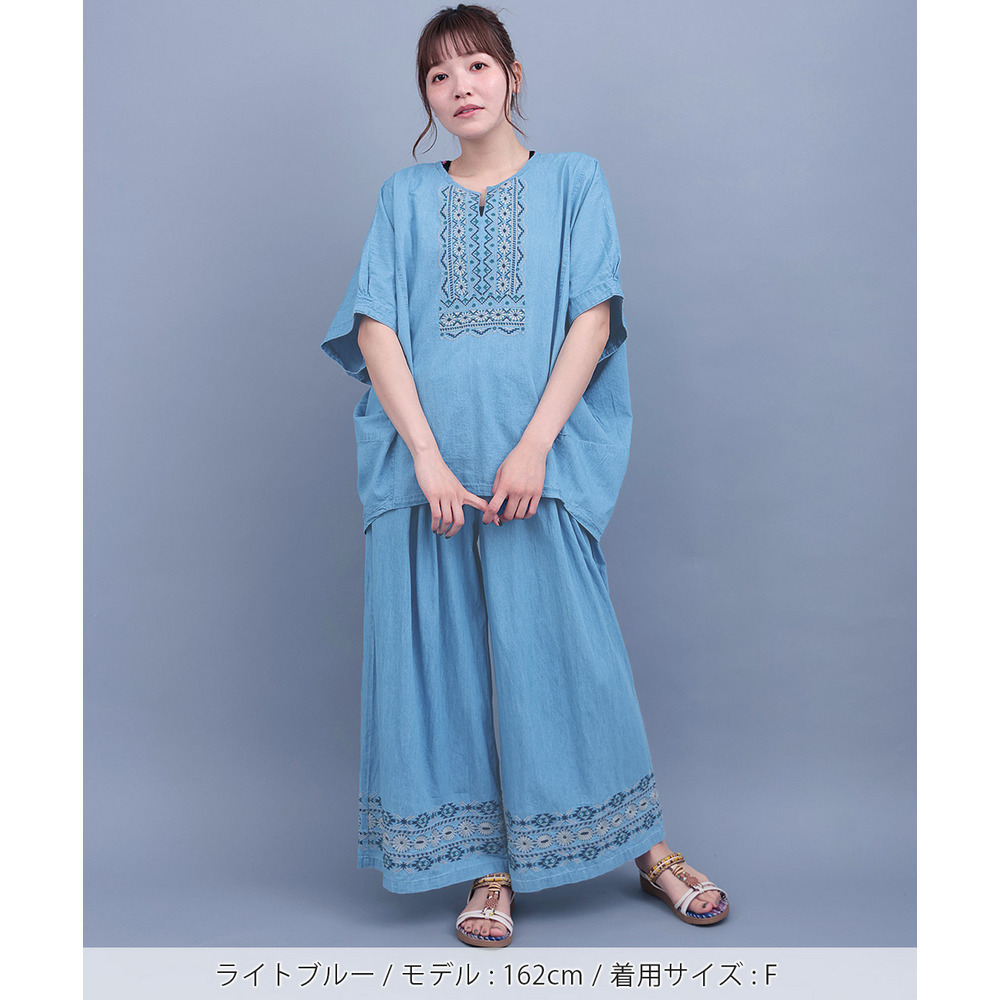 ネイティブシルバー刺繍プルオーバー1