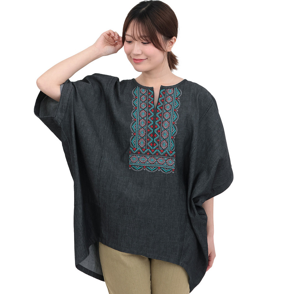 ネイティブシルバー刺繍プルオーバー10