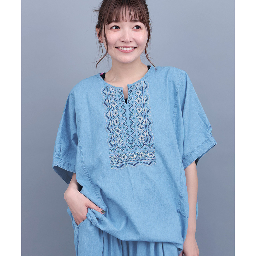 ネイティブシルバー刺繍プルオーバー2