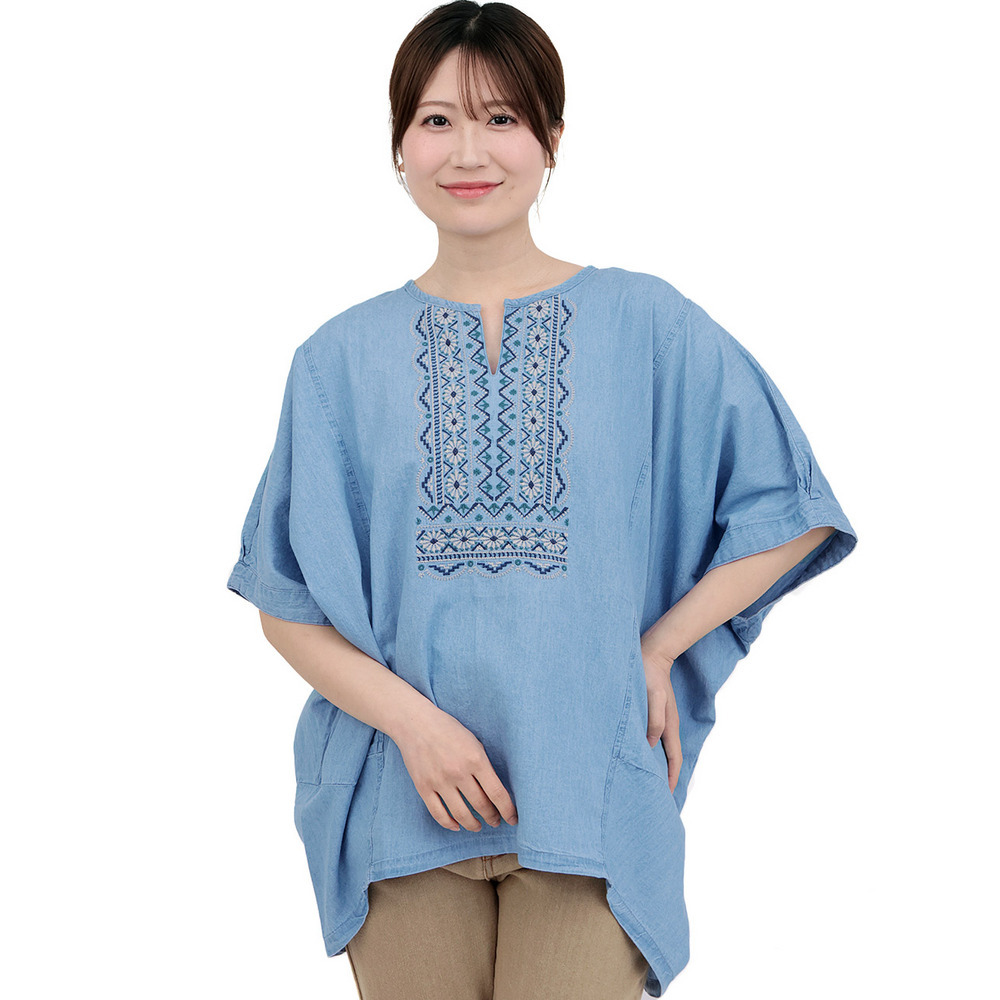 ネイティブシルバー刺繍プルオーバー8