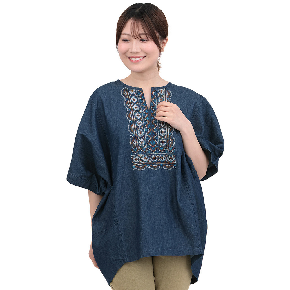 ネイティブシルバー刺繍プルオーバー9