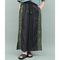 Rico ライトデニムメヒコタイル刺繍パンツ