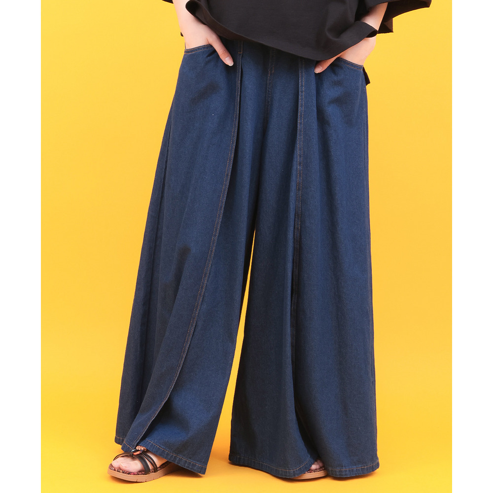 Orale! フロントタックワイドデニムパンツ