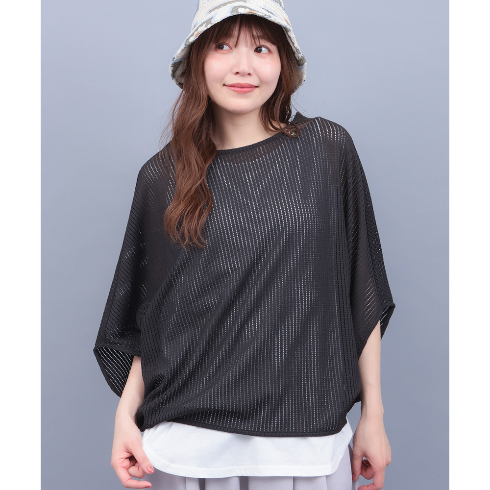 メッシュ×タンクセットプルオーバー