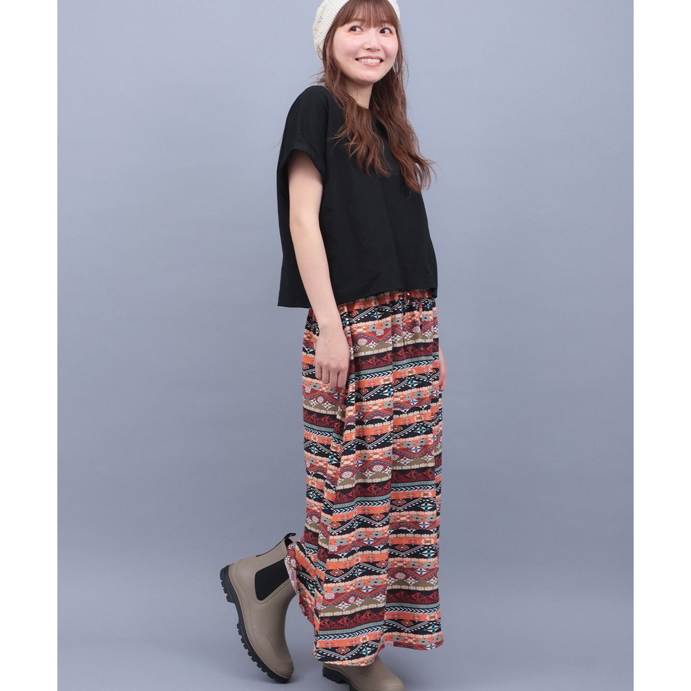 アソートプリントドッキングワンピース