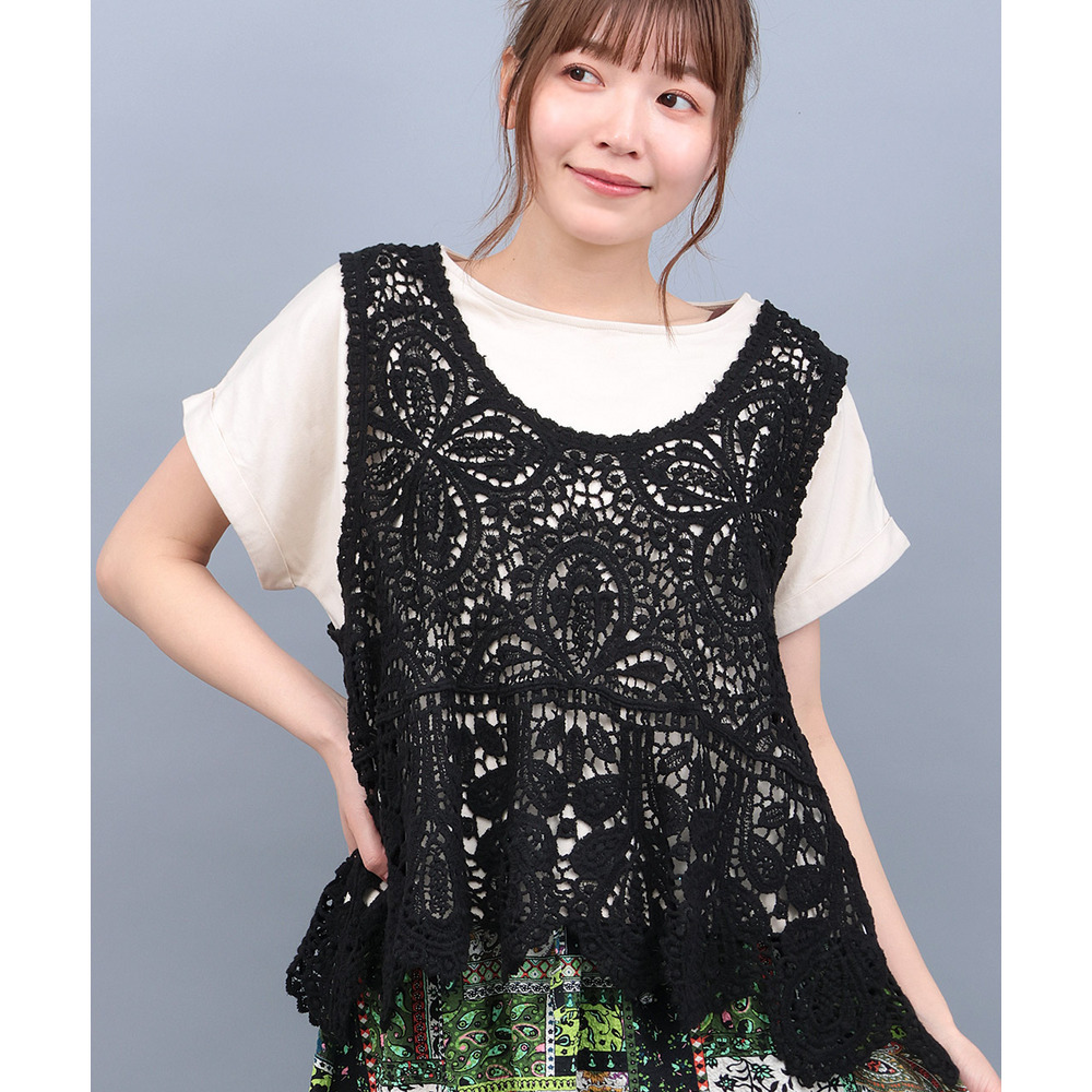 クロシェレースベスト