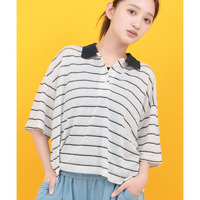 Orale! シアーボーダーポロシャツ
