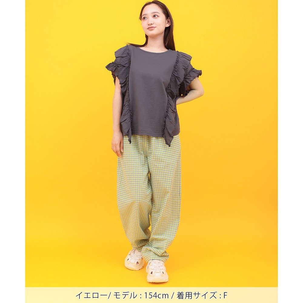 Orale! チェックコクーンパンツ1