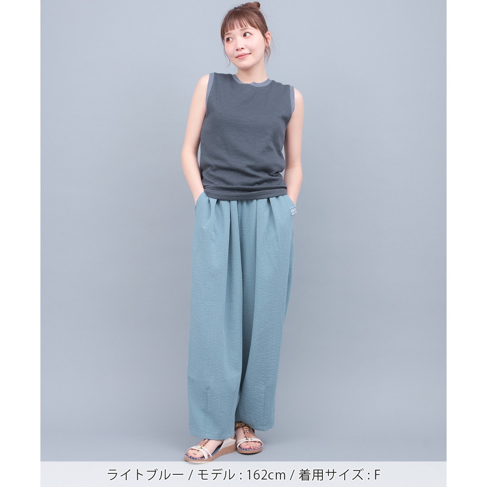 麻調コクーンタックパンツ1