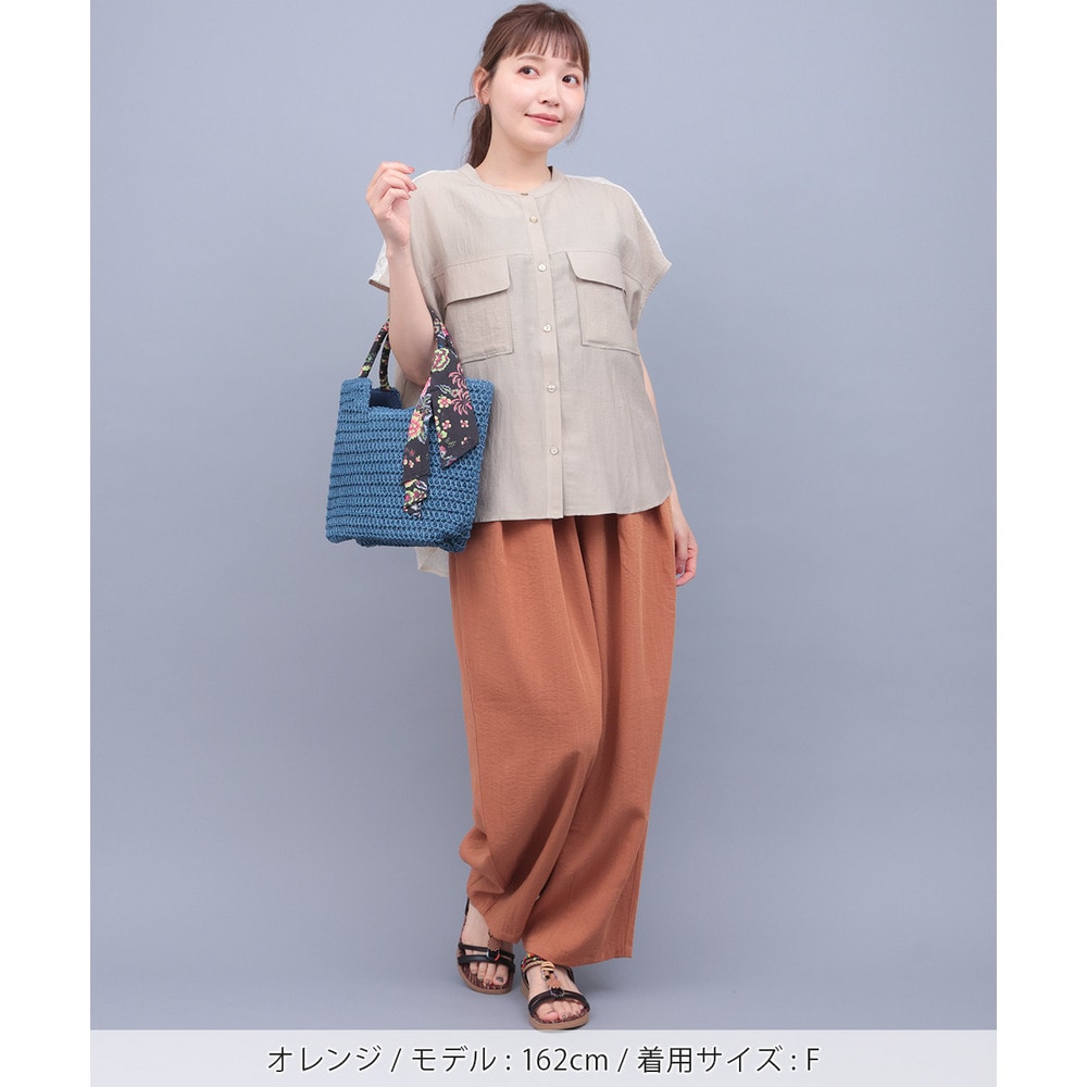 麻調コクーンタックパンツ3