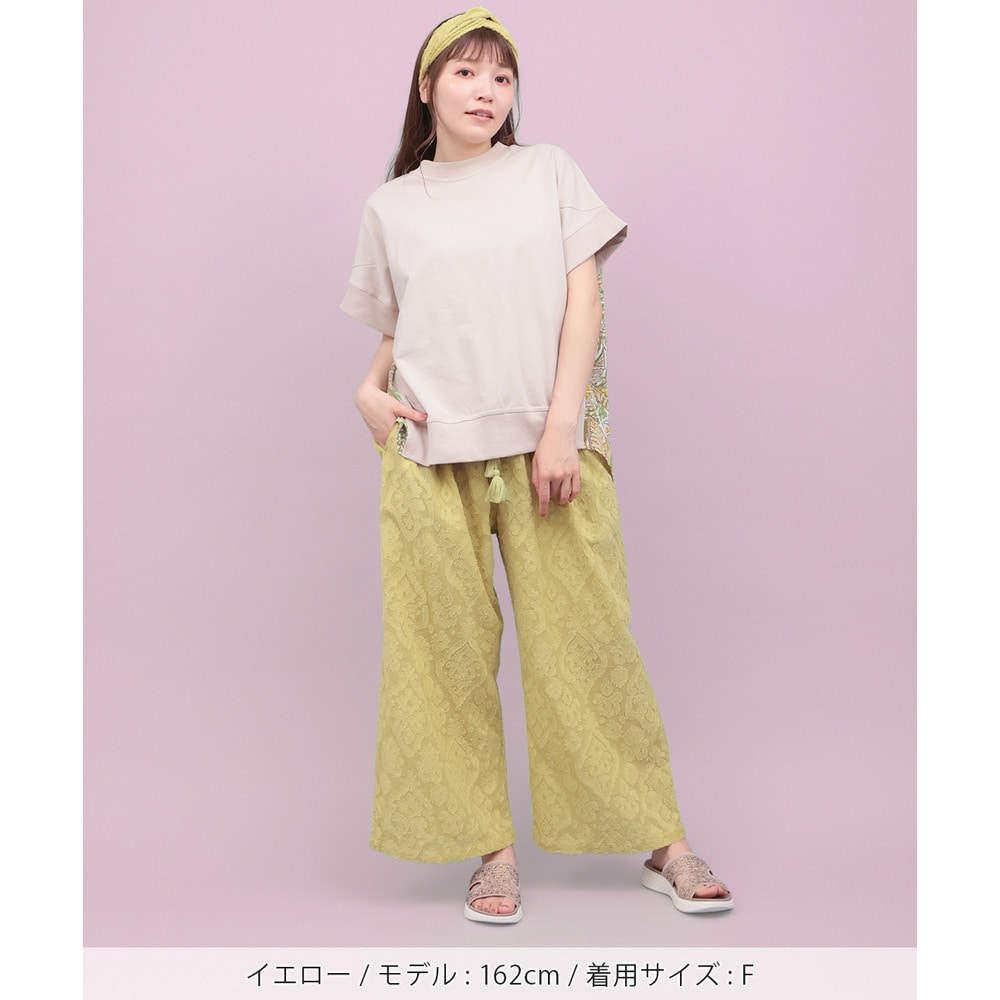 カットジャカードパンツ1