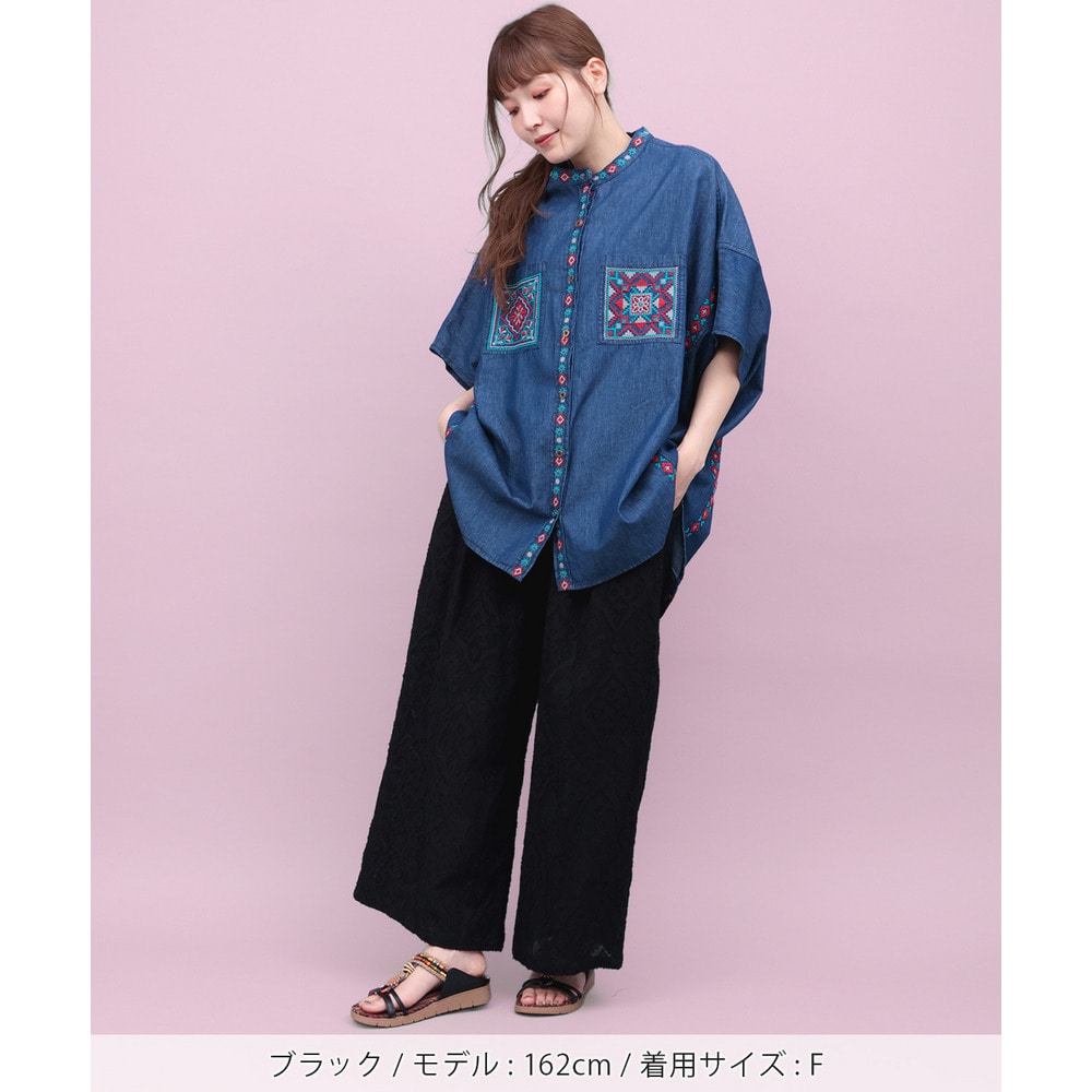 カットジャカードパンツ5