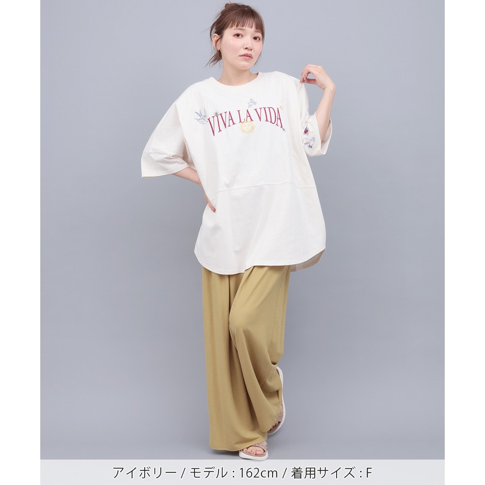 ミラグロ刺繍チュニックTシャツ1
