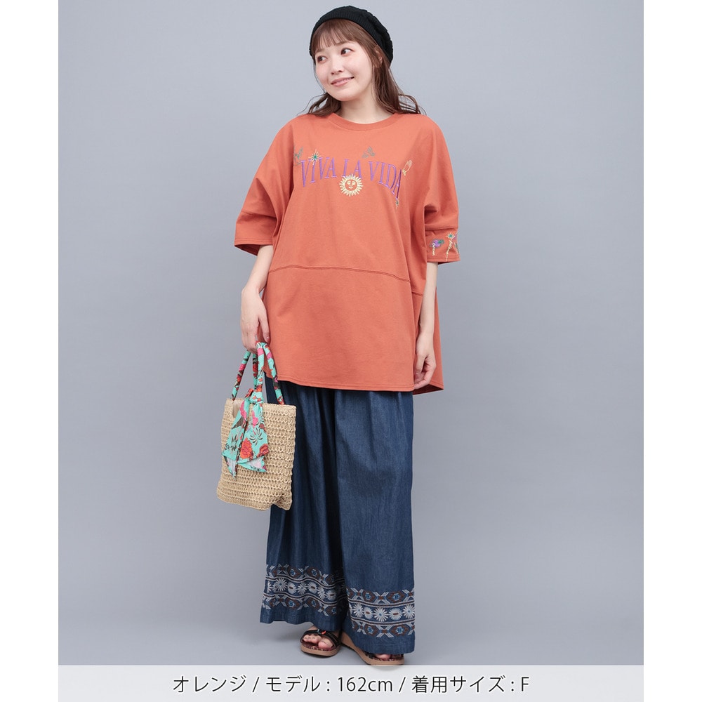 ミラグロ刺繍チュニックTシャツ3
