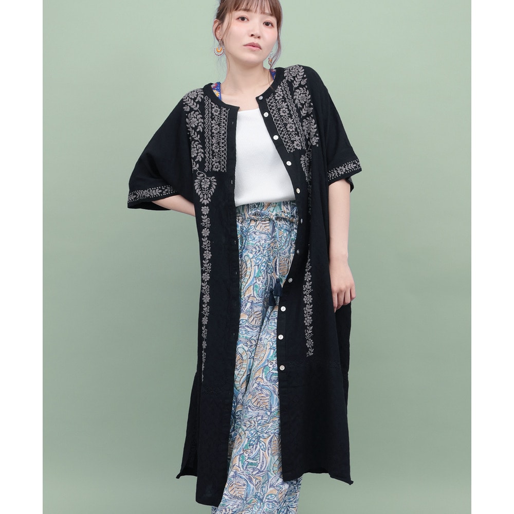 ボタニカルハンド刺繍ワンピース