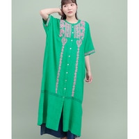 ボタニカルハンド刺繍ワンピース