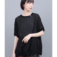 シアーチェックドロストビッグTシャツ