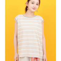 Orale! マルチボーダーノースリーブTシャツ
