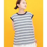 Orale! マルチボーダーノースリーブTシャツ