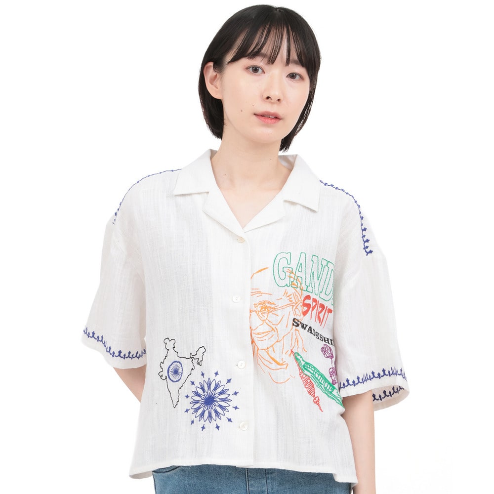 世界の偉人刺繍シャツ15